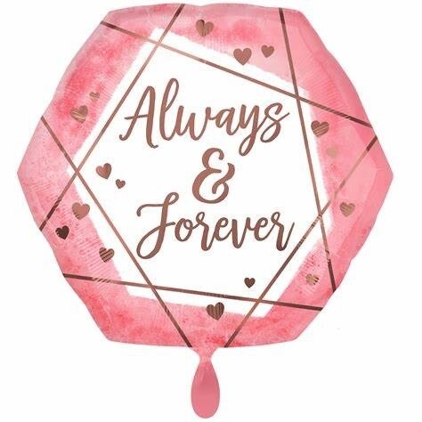 Foil Balloon - Supershape - Always &amp; Forever - 23&quot;