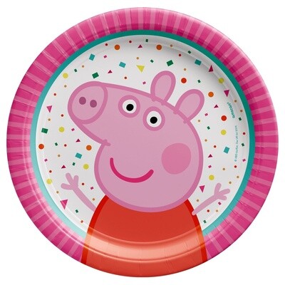 Plates - Bev - Peppa Pig - 7&quot; - 8 pk