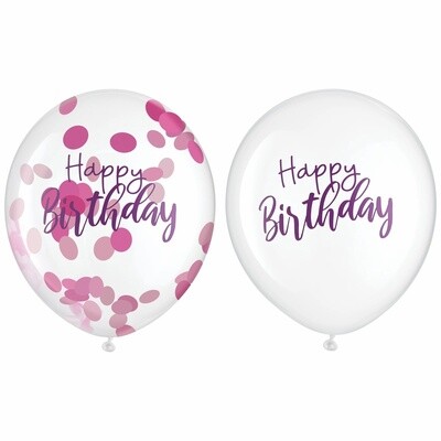 Balloons - latex - Sparkle HBD  with Confetti