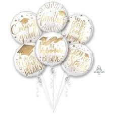 Foil Balloon Bouquet 6pk - Graduation