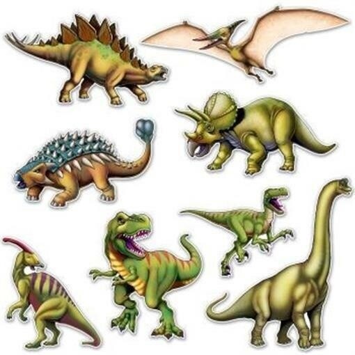 Cutouts - Dinosaur - 8 Pcs