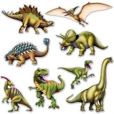 Cutouts - Dinosaur - 8 Pcs