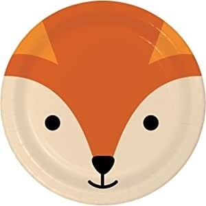 Plates - BV - Fox Animal Faces - 7&quot; - 8pkg