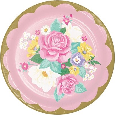 Plates - BV - Floral Tea Party  - 9&quot; - 8pkg