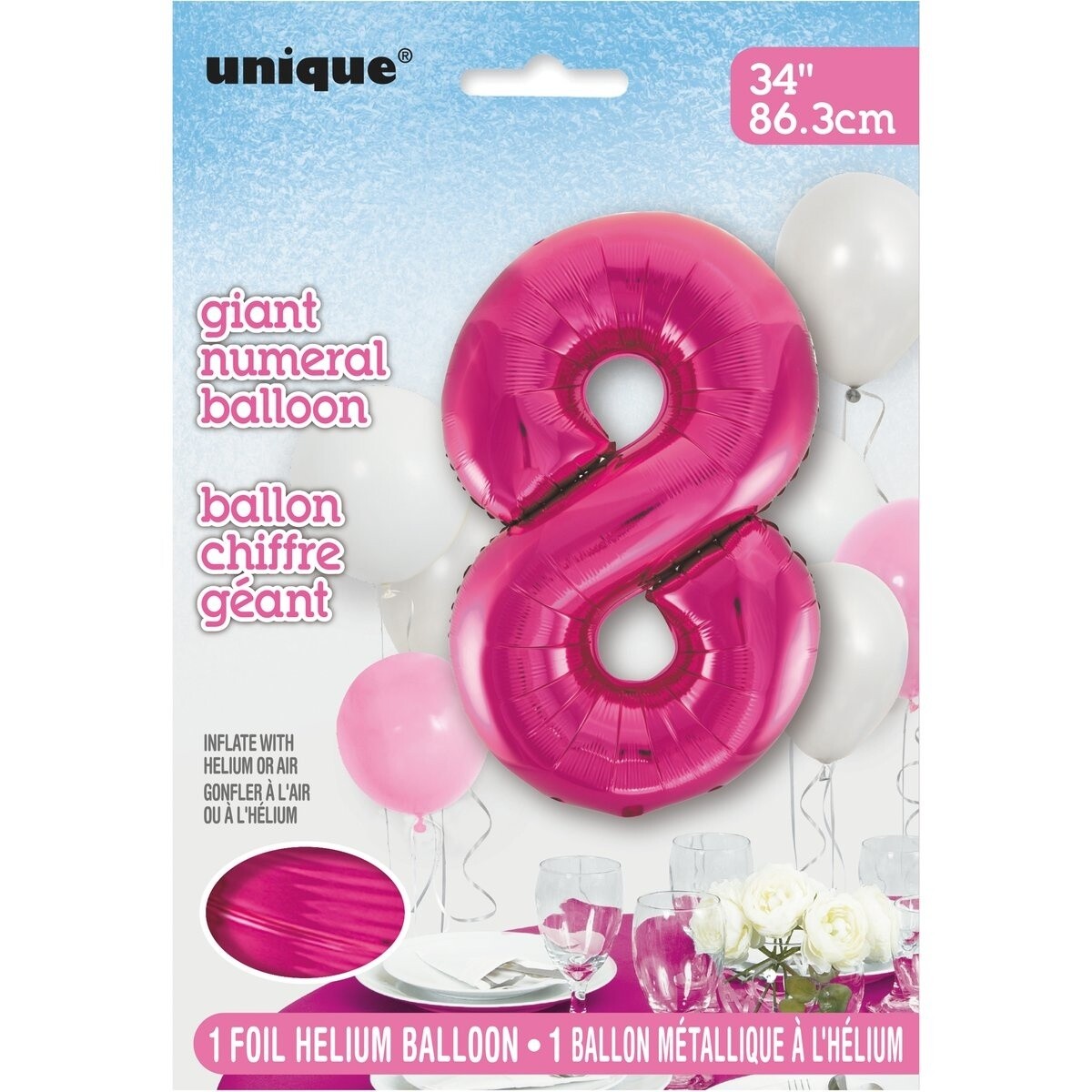 Foil Balloon - Pink #8 - 34&quot;