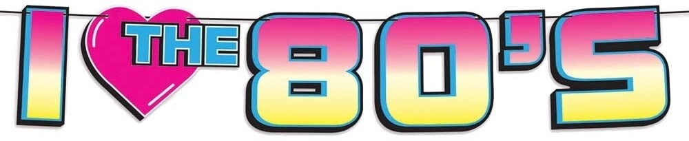 Streamer - I Love The 80&#39;s - 6ft - 1pc