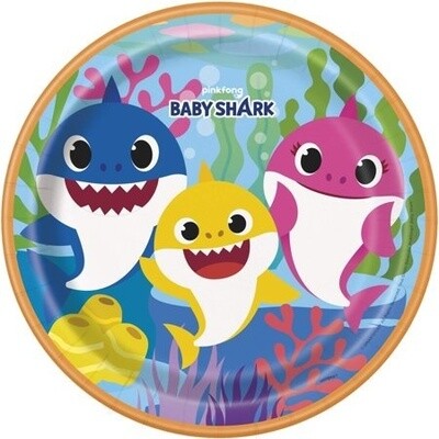 Luncheon Plates - Baby Shark - 8 pk - Paper