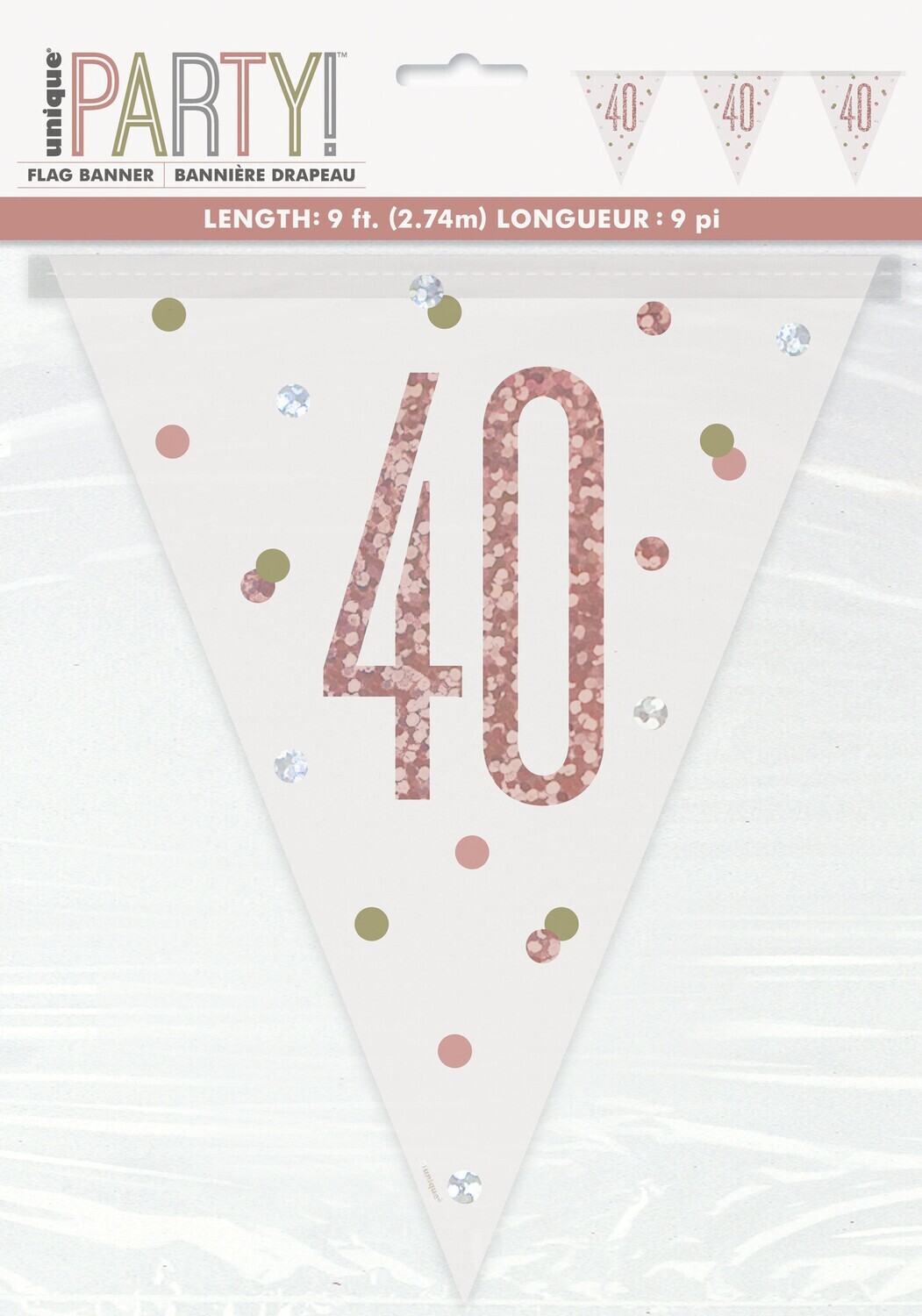 Pennant Banner-40th Birthday