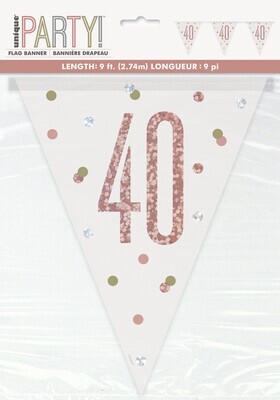 Pennant Banner-40th Birthday