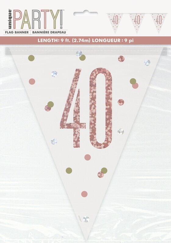 Pennant Banner-40th Birthday