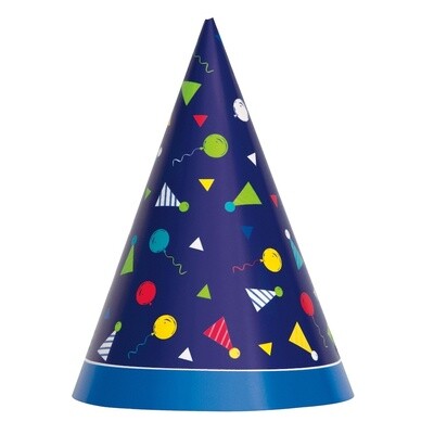 Party Hats - Happy Birthday - 8pkg