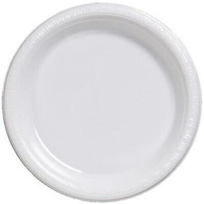 Plastic Plates 20pc White 10 1/4&quot;