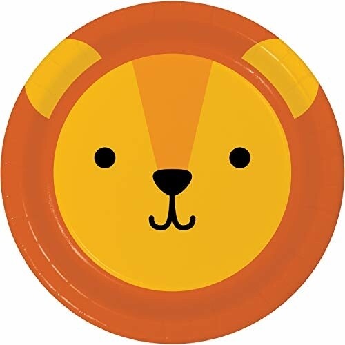Plates - BV - Lion Animal Faces - 7&quot; - 8pkg