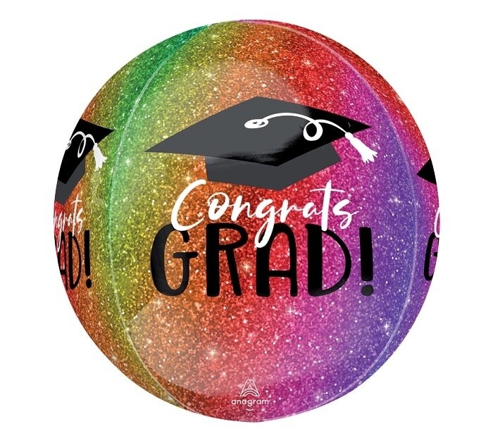 Foil Balloon - ORBZ - Congrats Grad - Multicolor - 15&#39;&#39;