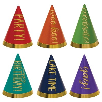Hats - Mini - Rainbow -  12 PK