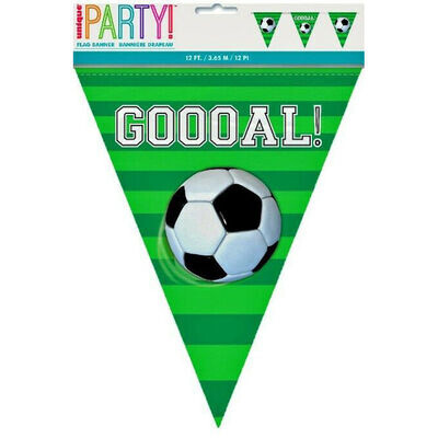 Flag Banner - Plastic - 3D Soccer - 1pc