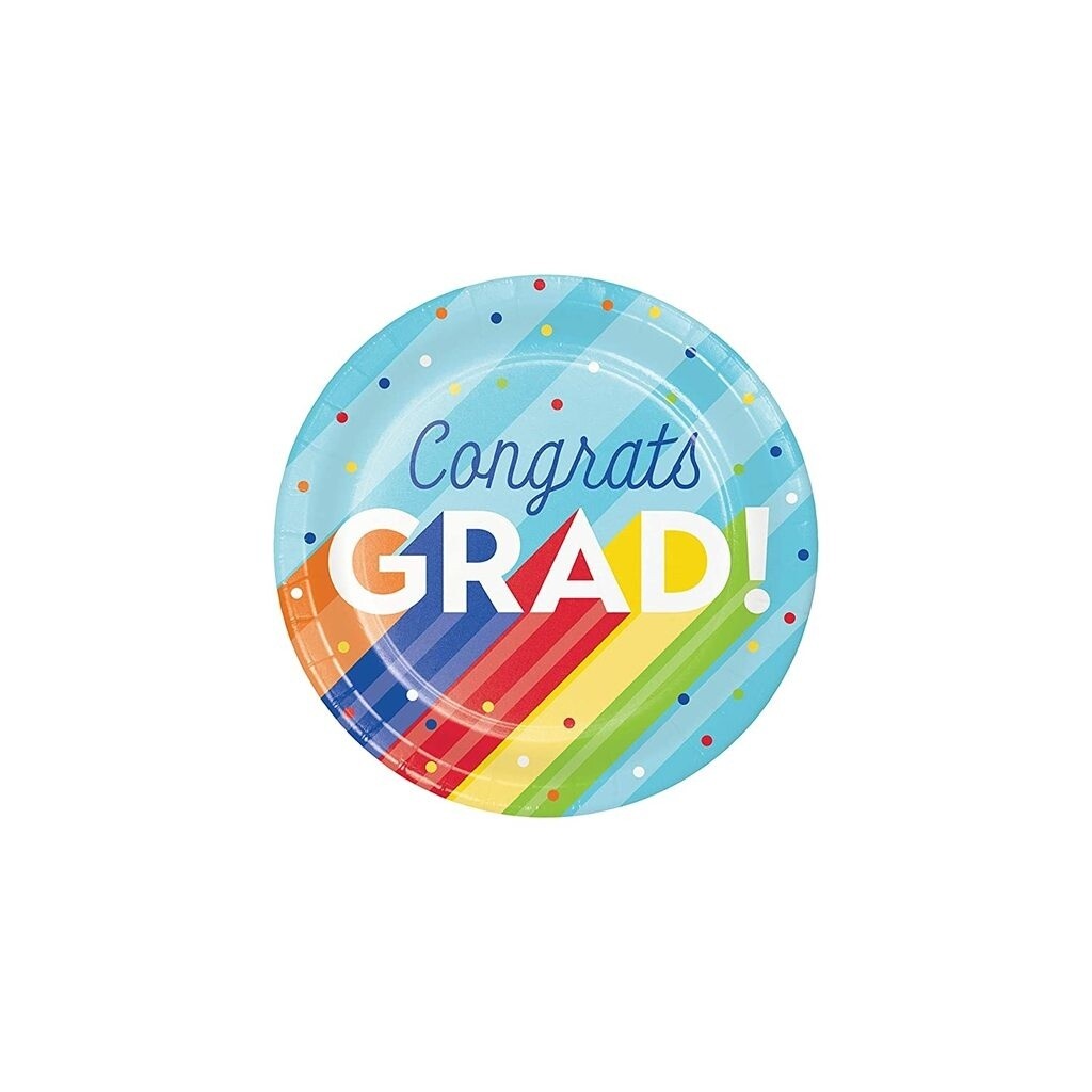 Plates - LN - Rainbow Grad - 8pkg