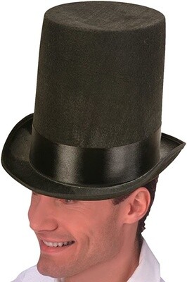 Hat - Lincoln Stove Pipe  - Black - 1pc