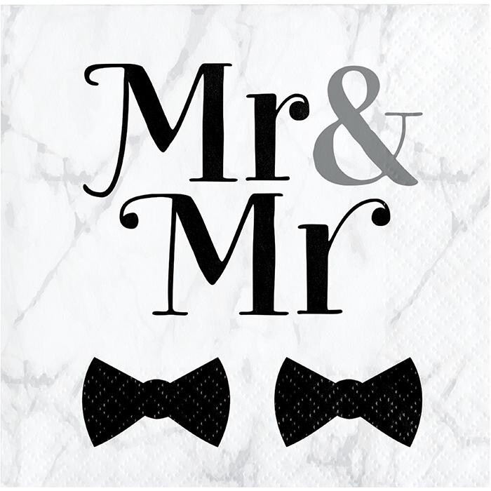 Napkins - BV - Mr &amp; Mr - 16pkg - 2ply