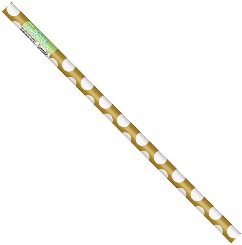 Gift Wrap - Gold Dot - 30&quot;