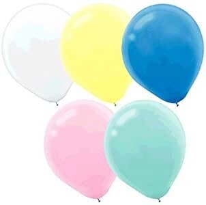 Latex Balloons - Pastel Assortment - 50pkg - 5&quot;