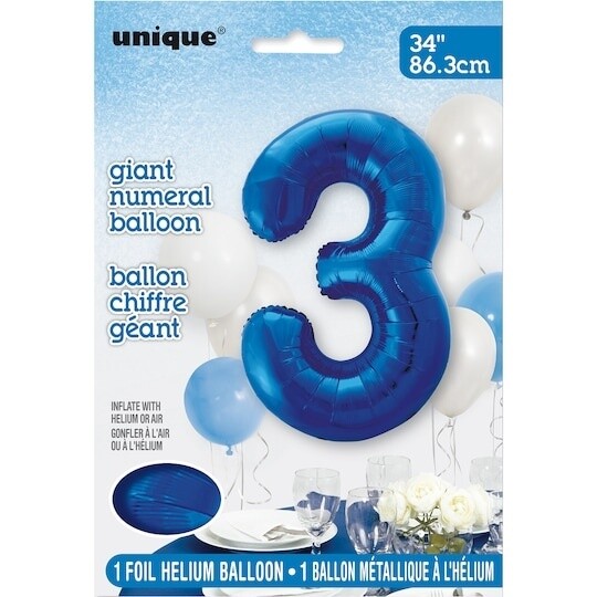 Foil Balloon - royal Blue #3 - 34&quot;