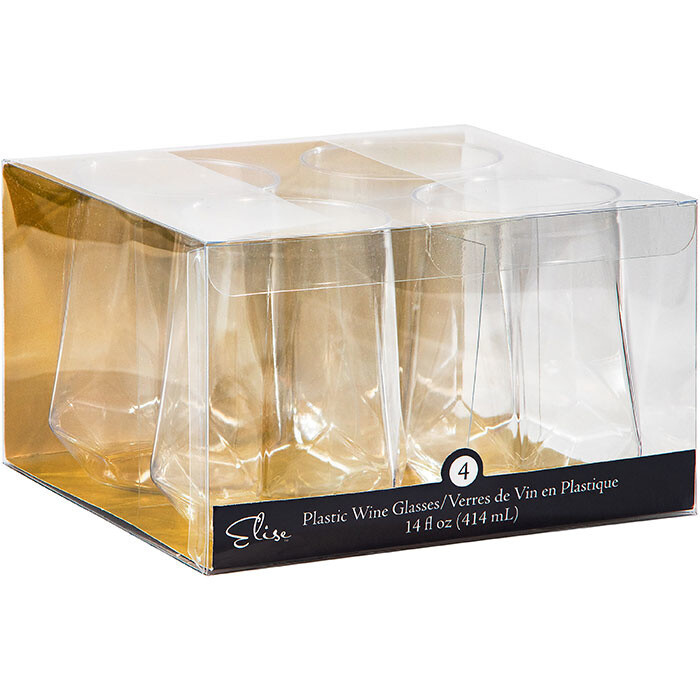Wine Glasses - Plastic - 4 pk