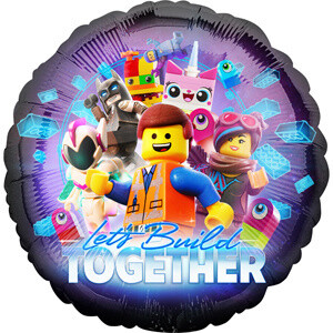 Foil Ballon - The Lego Movie 2 Lets Build Together - 18&quot; - 1pk
