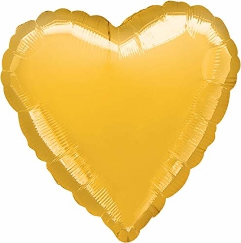 Foil Balloon - Metallic Gold Heart - 18&quot; - 1pk