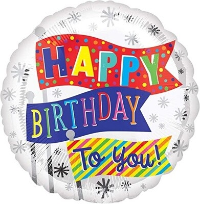 Foil Balloon Happy Birthday to you - 18&quot;