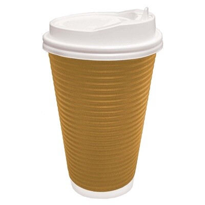 Hot Cups - Corrugate Coffee - 16oz - 8pcs