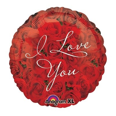 Foil Balloon - I Love You Roses - 17''