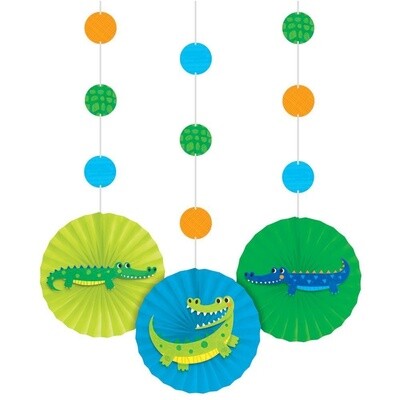 Hanging decoration - Alligator Party - 3 pk