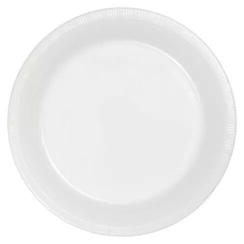 Plates Plastic - White 7 in. 20 pk