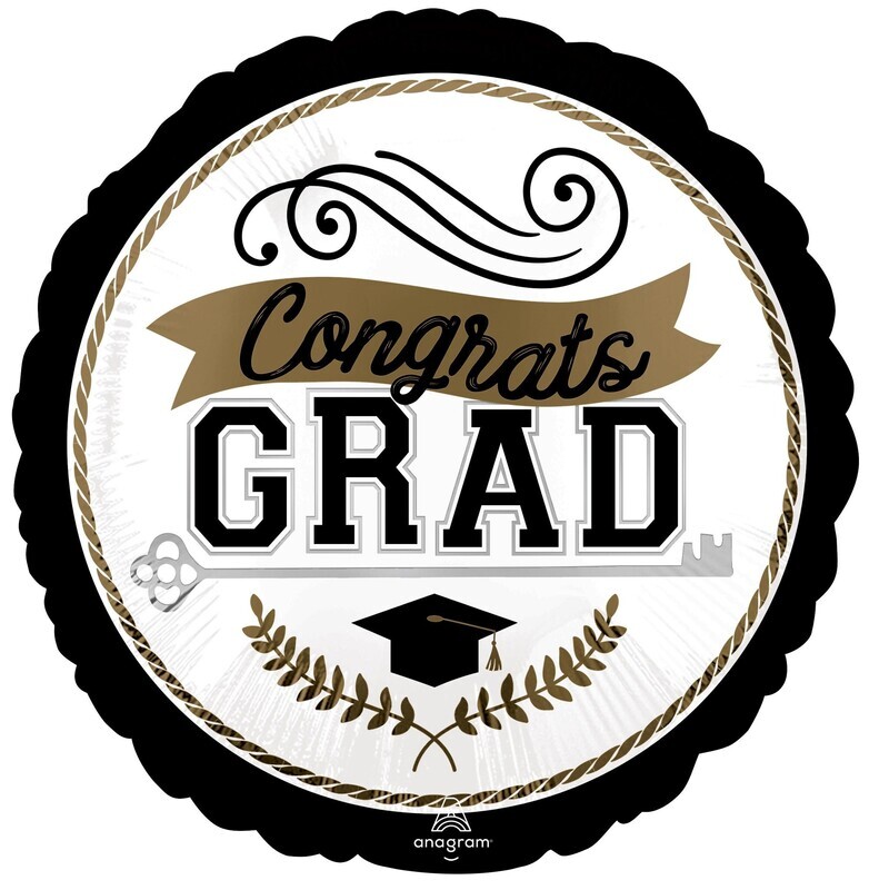 Foil Balloon -  Congrats Grad - 18&#39;&#39; - 1pc