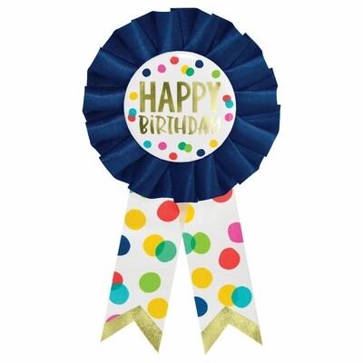 Award Ribbon - Happy BDay Dots