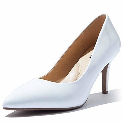 Solid color Stilettos Wedding Shoes - White