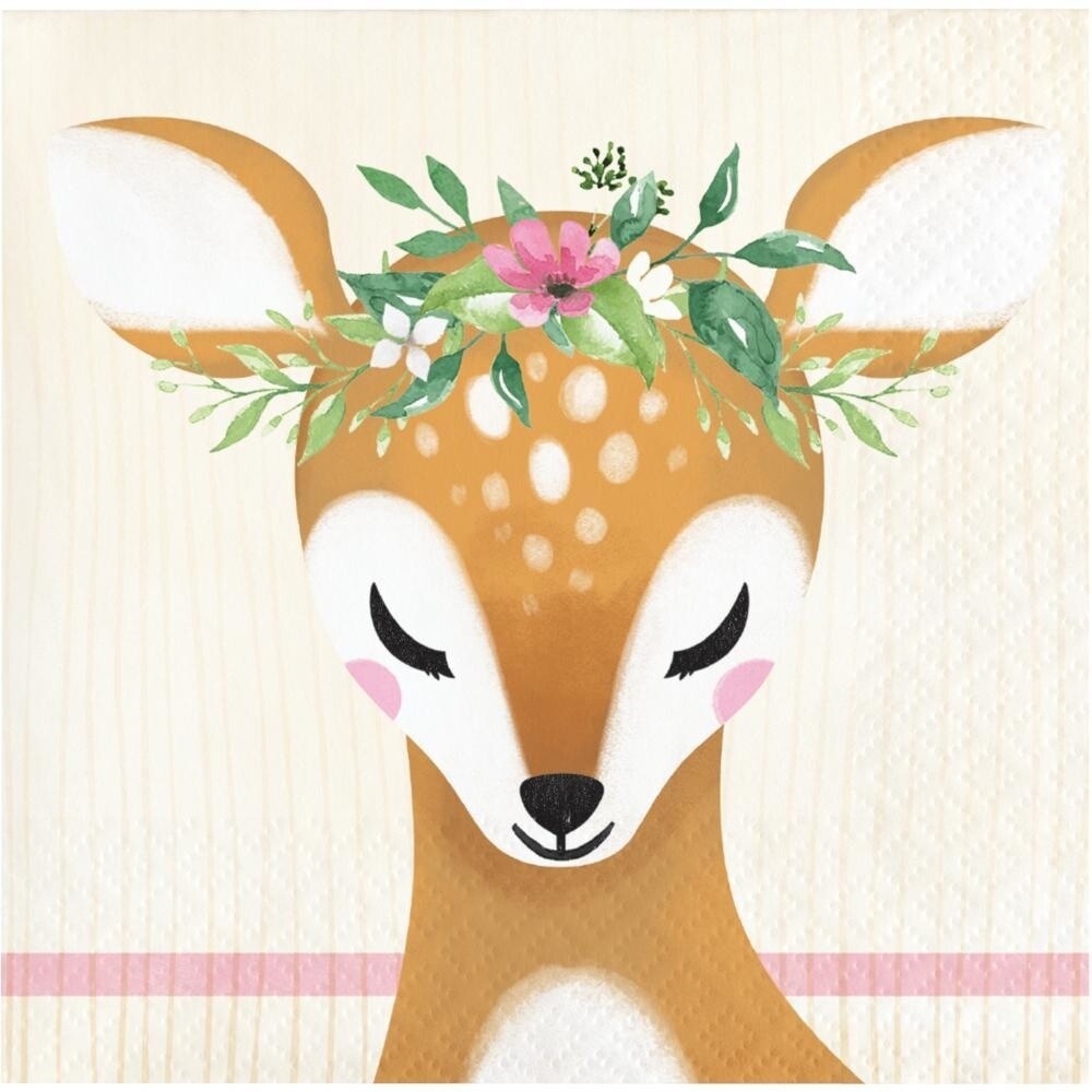 Napkins - Bev - Deer Little One - 2 ply - 16 pk