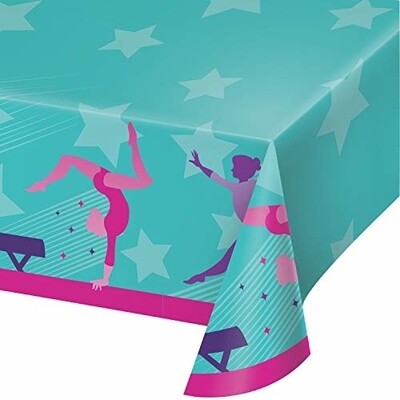 Tablecover - Paper - Gymnastics Party - 54&quot; x 102&quot; - 1pc