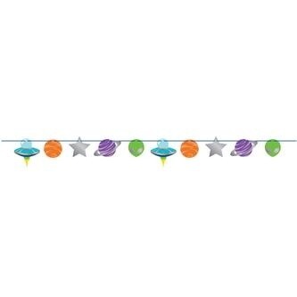 Banner - Space Party - 7.25ft x 6&quot; - 1pc