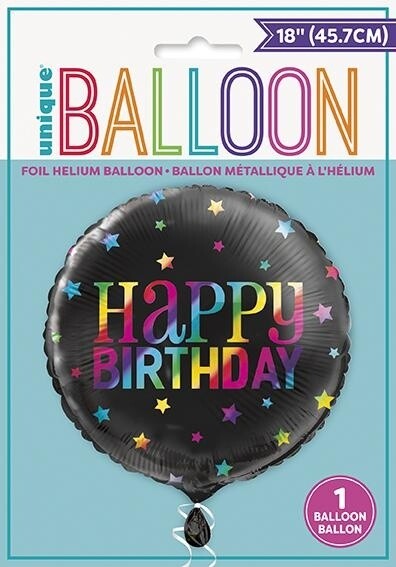 Foil Balloon - Rainbow Happy Birthday - 18&quot;