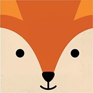 Napkins - LN - Fox animal Faces - 16pkg - 2ply