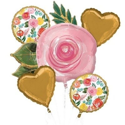 Foil Balloon - Bright Florals - 5 pk