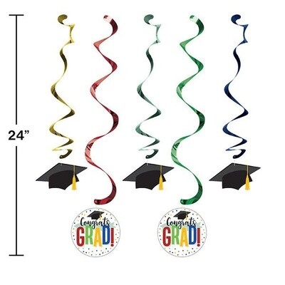 Danglars - Colorful Grad - Congrats Grad -5pcs