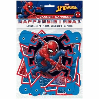 Happy Birthday Banner - Spider Man - 6.4 ft