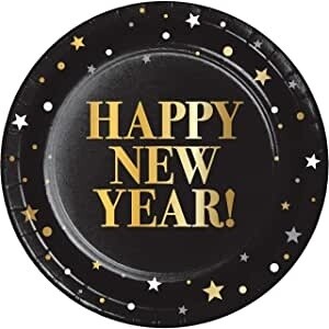 Plates - BV - Golden New Year - 7&#39;&#39; - 8pkg