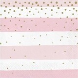 Napkins - LN - Pink Gold Celebration - 16pkg - 2ply