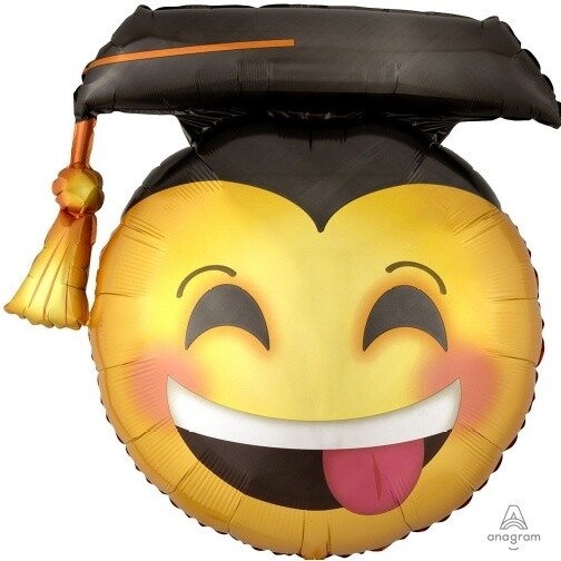 Foil Balloon -  SuperShape - Grad Emoji - 26&#39;&#39;