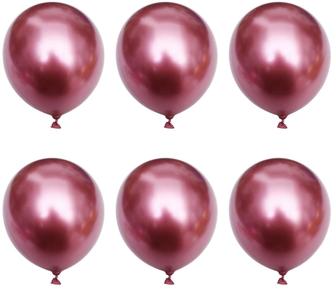 Latex Balloon - Pink - Chrome - 12&quot; - 6pk
