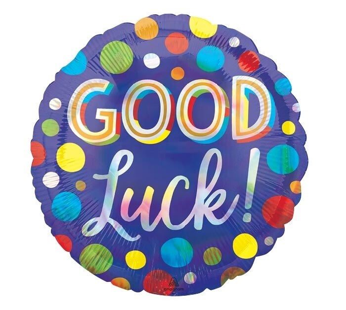 Foil Balloon - Good Luck Dots - 18&quot;